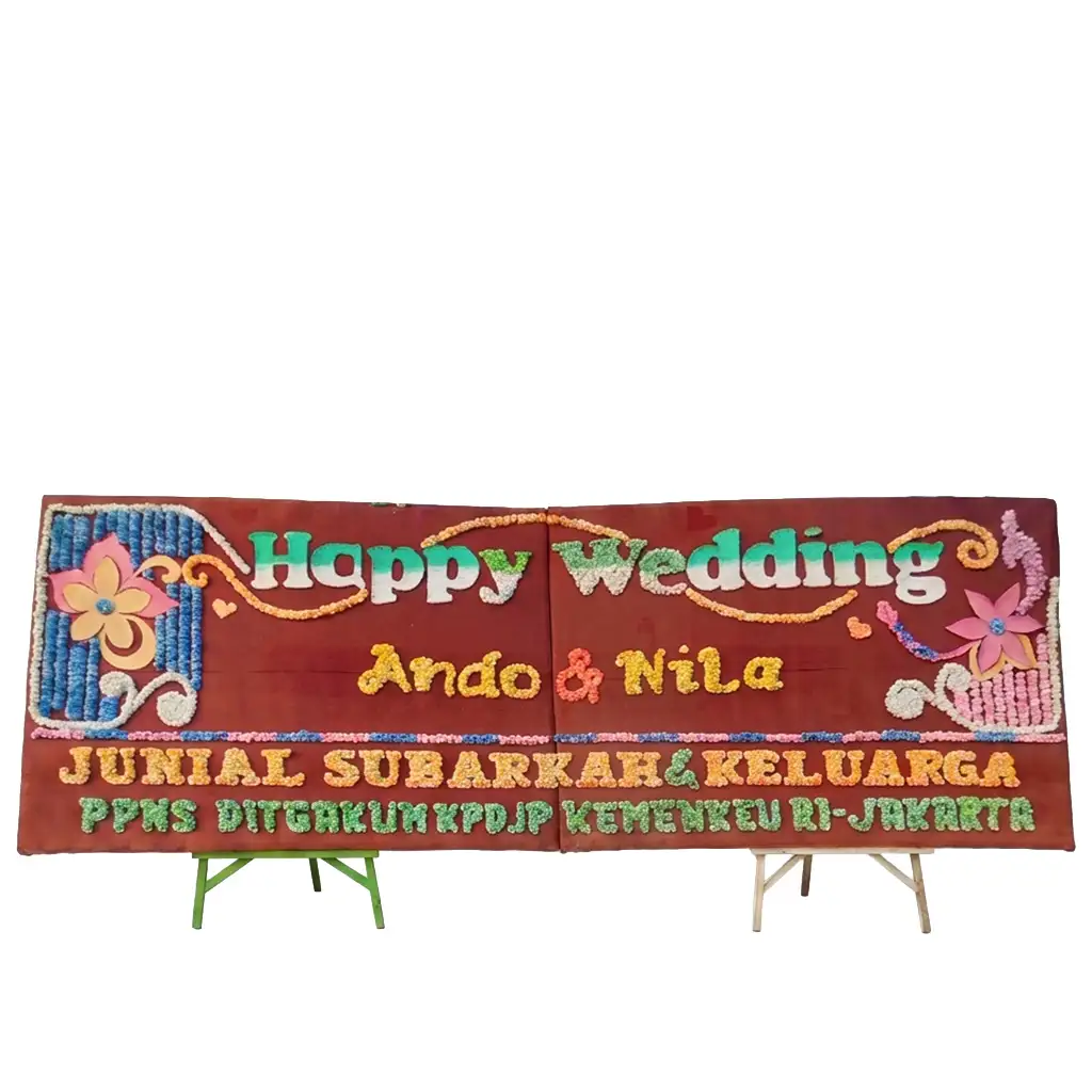 Bunga Papan Wedding - Pernikahan Palembang
