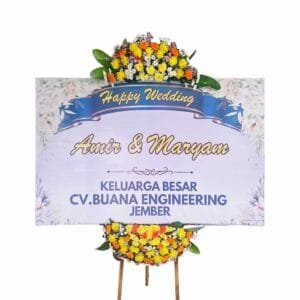 Bunga Papan Happy Wedding | Pernikahan Pasuruan