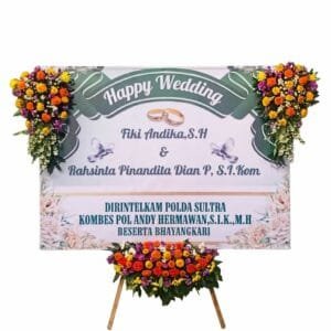 Bunga Papan Happy Wedding | Pernikahan Pasuruan