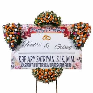 Bunga Papan Happy Wedding | Pernikahan Pasuruan