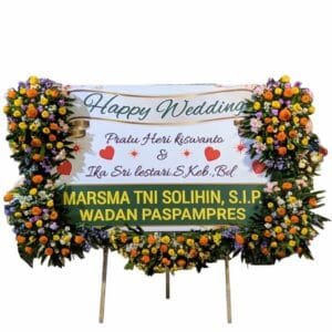 Bunga Papan Happy Wedding | Pernikahan Pasuruan