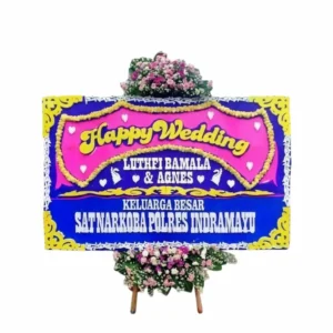 Bunga Papan Happy Wedding | Pernikahan Purwakarta