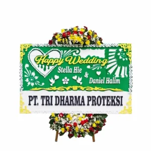 Bunga Papan Happy Wedding | Pernikahan Purwakarta