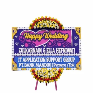 Bunga Papan Happy Wedding | Pernikahan Purwakarta