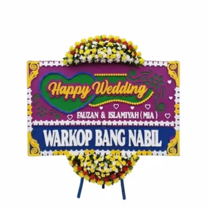 Bunga Papan Happy Wedding | Pernikahan Purwakarta