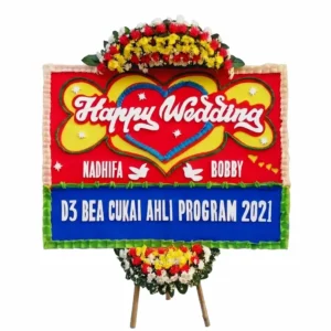 Bunga Papan Happy Wedding | Pernikahan Purwakarta