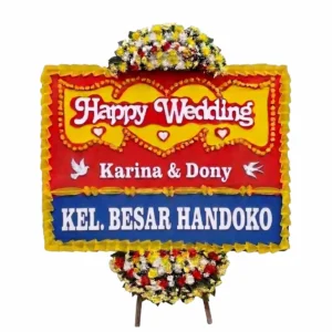 Bunga Papan Happy Wedding | Pernikahan Purwakarta