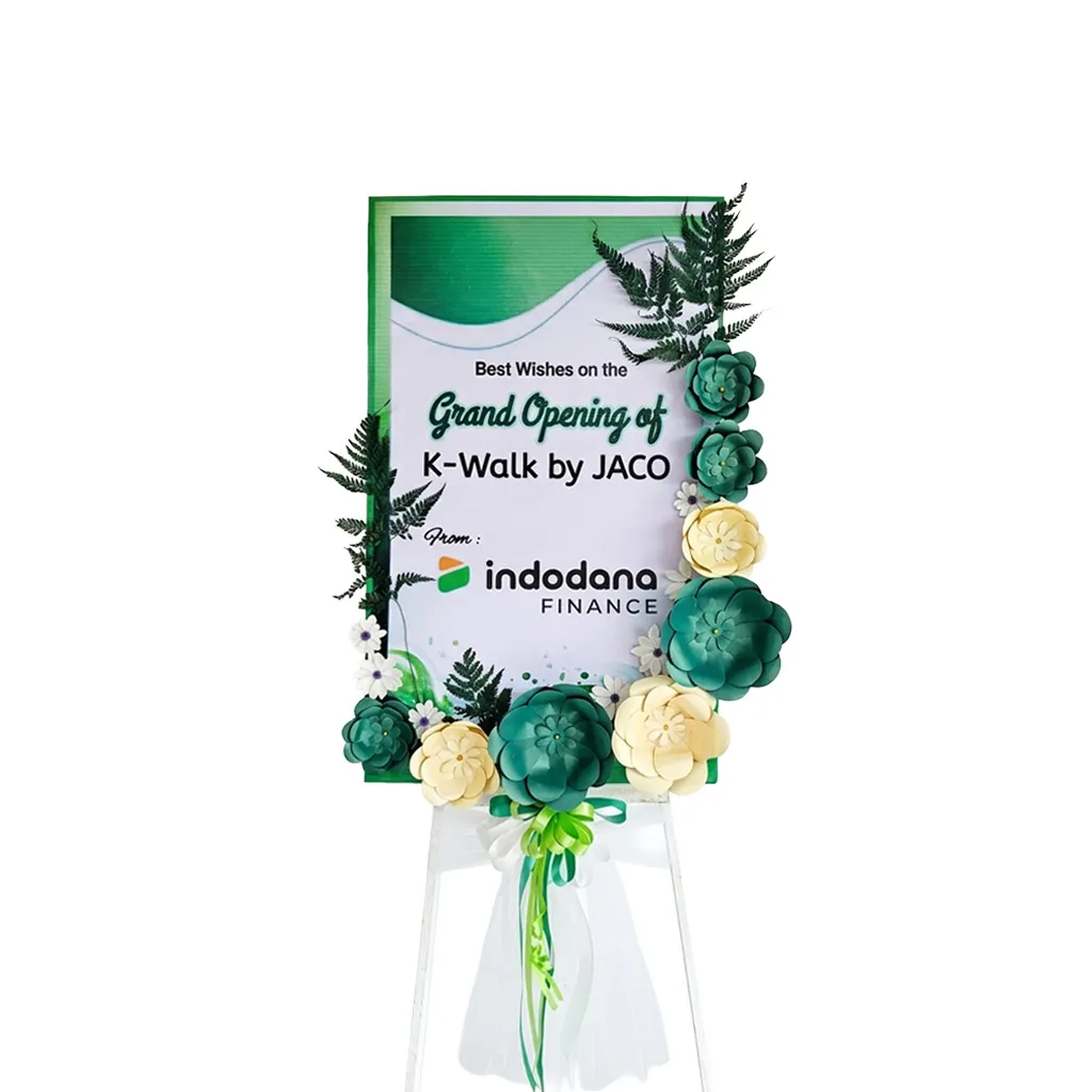 Bunga Papan Kertas Grand Opening Padang