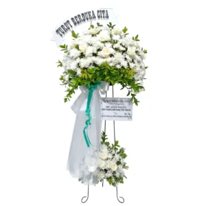 rangkaian bunga standing duka cita padang - florist standing flower padang