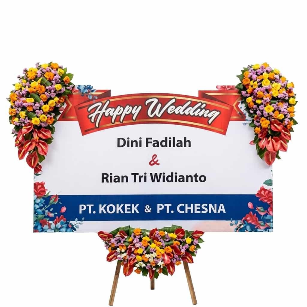 Bunga Papan Pernikahan - Wedding Sidoarjo